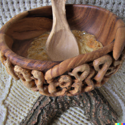 DALL·E 2023-02-13 19.13.38 - a bowl of soup that looks like a tree, knitted out of wood.png