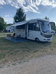 Wohnmobilhafen Bischberg bei Bamberg. Direkt am Main