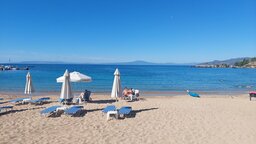 am Strand von Stoupa