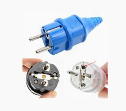 Stecker mit Loch für Stift (Schutzleiter)